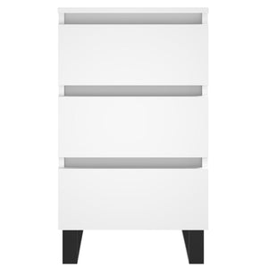 Comodini 2 pz Bianchi 40x35x69 cm in Legno Multistrato 826941