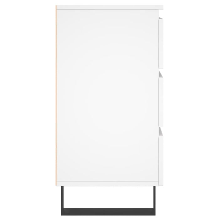 Comodini 2 pz Bianchi 40x35x69 cm in Legno Multistrato 826941