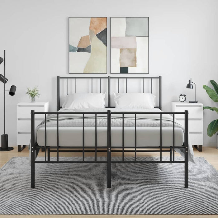 Comodini 2 pz Bianchi 40x35x69 cm in Legno Multistrato 826941