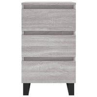 Comodini 2pz Grigio Sonoma 40x35x69 cm in Legno Multistrato 826953