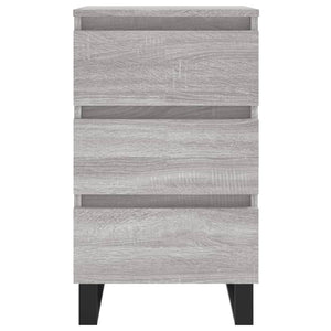 Comodini 2pz Grigio Sonoma 40x35x69 cm in Legno Multistrato 826953