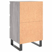 Comodini 2pz Grigio Sonoma 40x35x69 cm in Legno Multistrato 826953