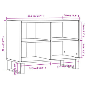 Mobile Porta TV Bianco 69,5x30x50 cm in Legno Multistrato 826972