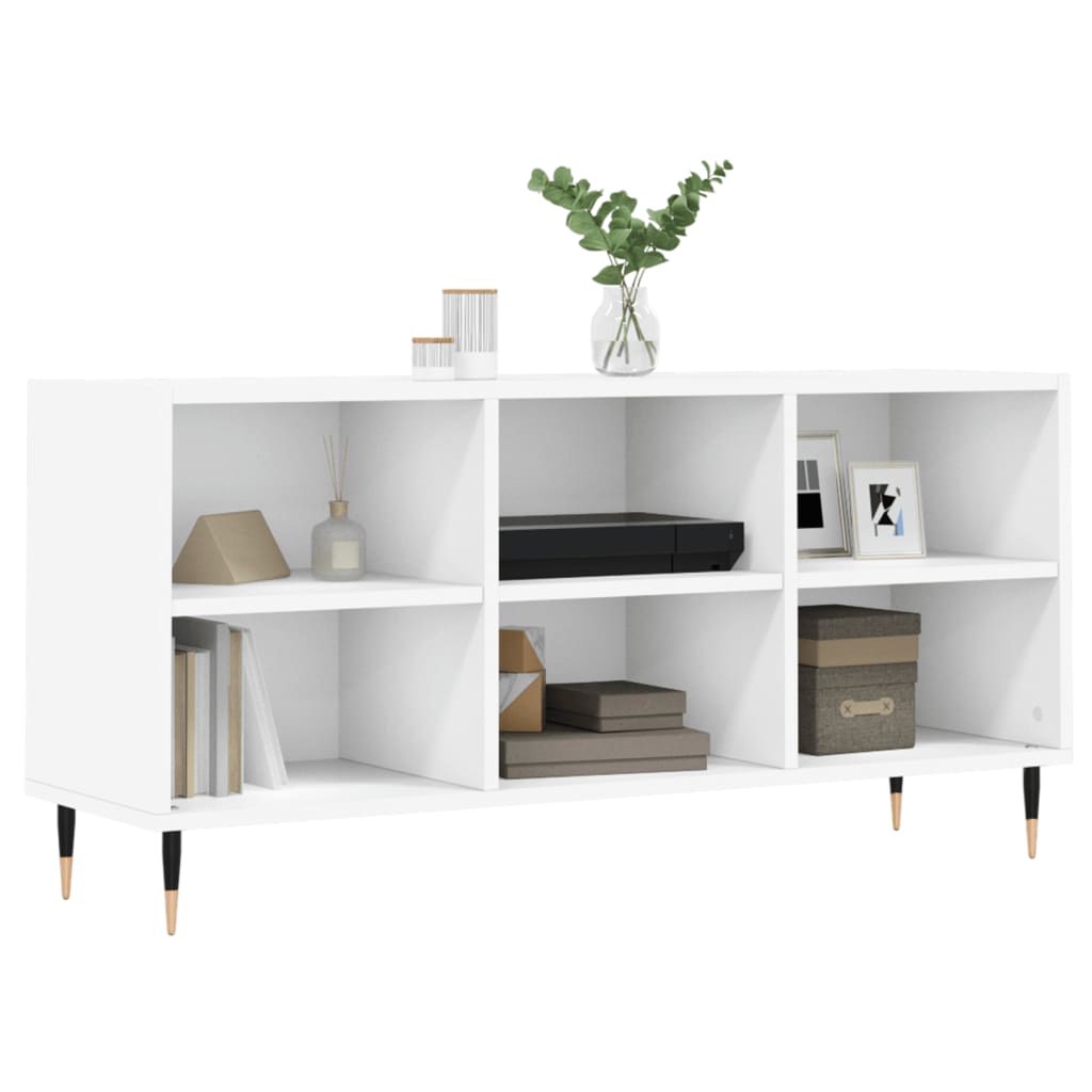 Mobile Porta TV-Mobile per TV-Credenza TV Bianco 103,5x30x50 cm in Legno Multistrato 857474