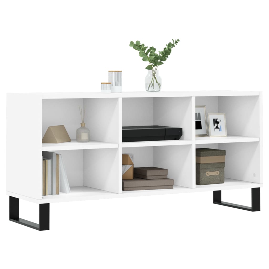 Mobile Porta TV Bianco 103,5x30x50 cm in Legno Multistrato 826996