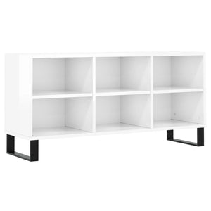 Mobile Porta TV Bianco Lucido 103,5x30x50 cm Legno Multistrato 826998