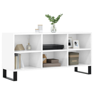 Mobile Porta TV Bianco Lucido 103,5x30x50 cm Legno Multistrato 826998