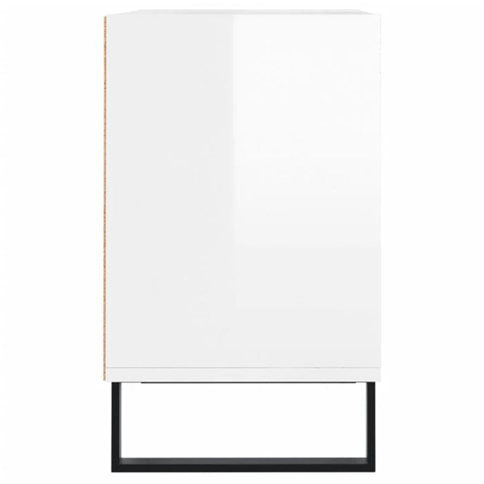 Mobile Porta TV Bianco Lucido 103,5x30x50 cm Legno Multistrato 826998