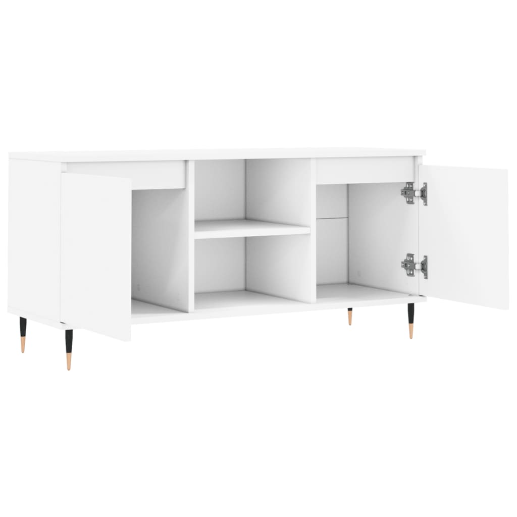 Mobile Porta TV-Mobile per TV-Credenza TV Bianco 104x35x50 cm in Legno Multistrato