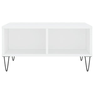 Tavolino da Salotto Bianco 60x60x30 cm in Legno Multistrato 827036