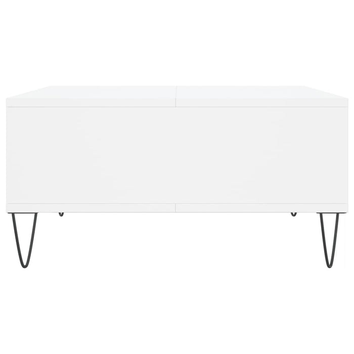 Tavolino da Salotto Bianco 60x60x30 cm in Legno Multistrato 827036