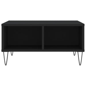 Tavolino da Salotto Nero 60x60x30 cm in Legno Multistrato 827037