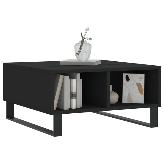 Tavolino da Salotto Nero 60x60x30 cm in Legno Multistratocod mxl 127248