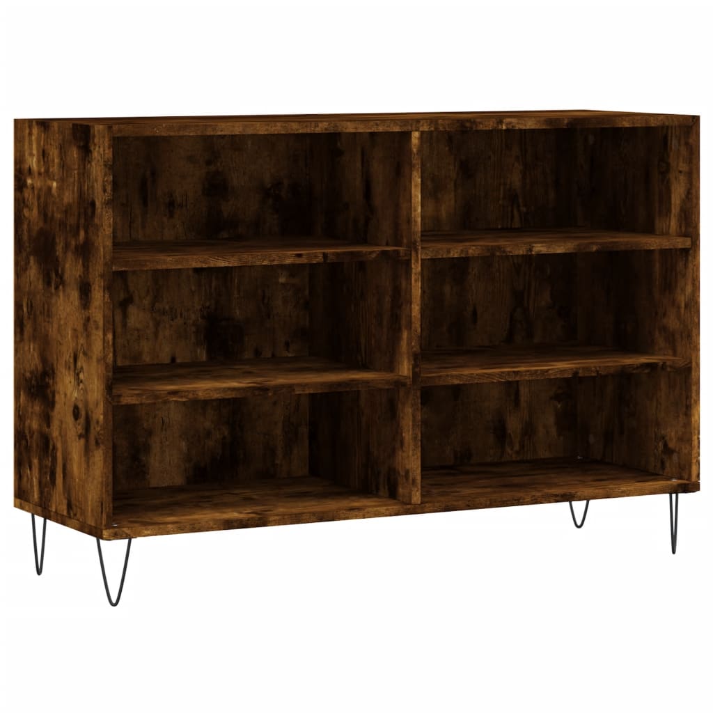 Credenza Rovere Fumo 103,5x35x70 cm in Legno Multistrato 827113