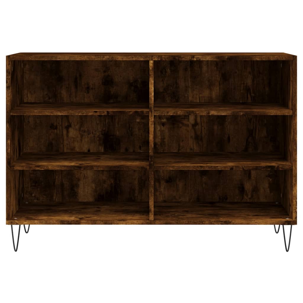 Credenza Rovere Fumo 103,5x35x70 cm in Legno Multistrato 827113