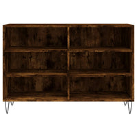 Credenza Rovere Fumo 103,5x35x70 cm in Legno Multistrato 827113