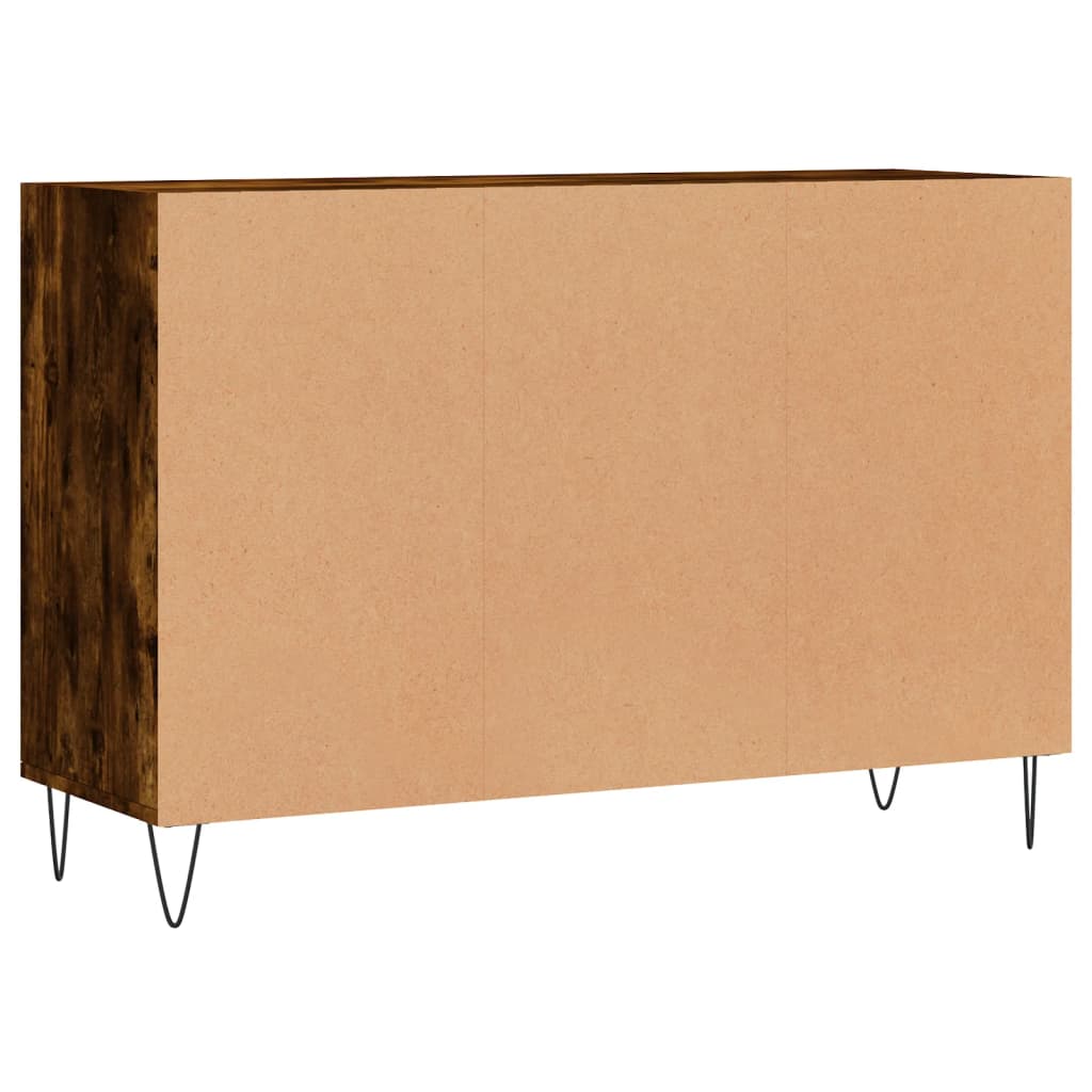 Credenza Rovere Fumo 103,5x35x70 cm in Legno Multistrato 827113
