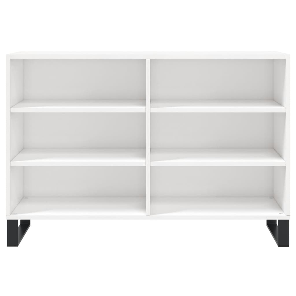 Credenza Bianco Lucido 103,5x35x70 cm in Legno Multistrato 827118