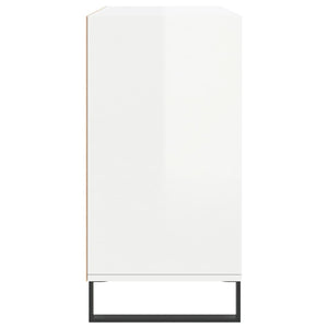 Credenza Bianco Lucido 103,5x35x70 cm in Legno Multistrato 827118