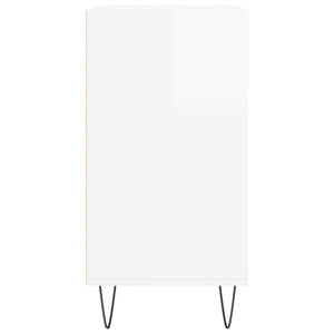Credenza Bianco Lucido 57x35x70 cm in Legno Multistrato 827134