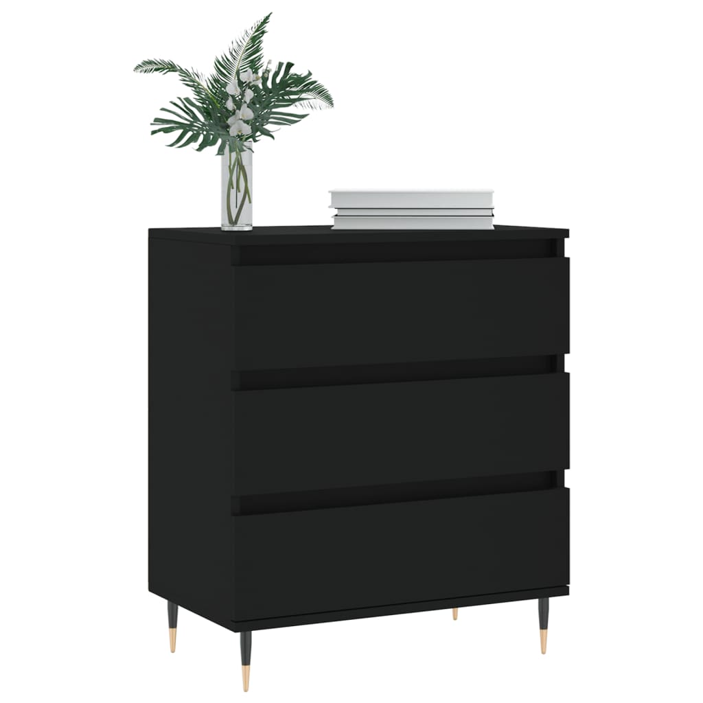 Credenza Nero 60x35x70 cm in Legno Multistratocod mxl 79179