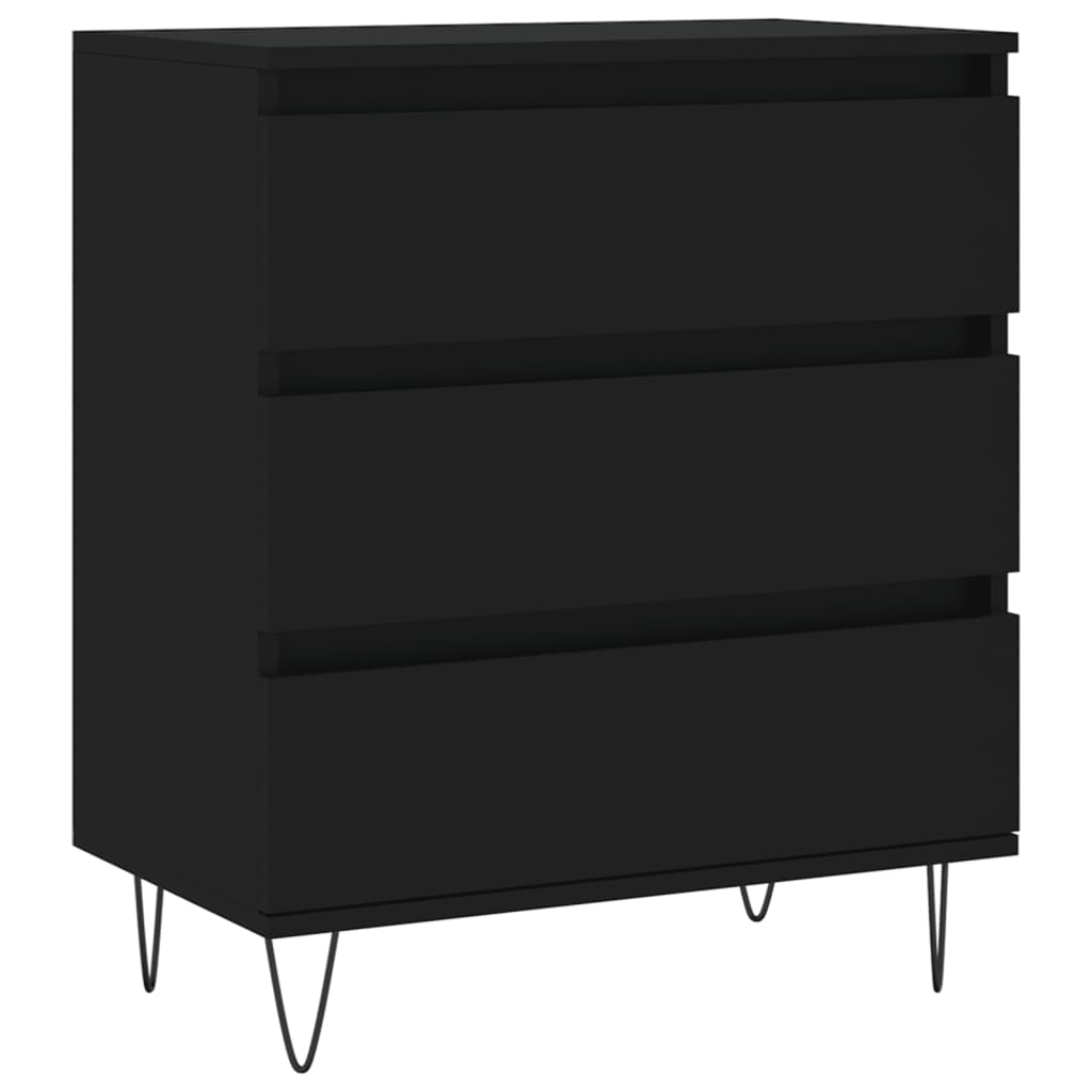 Credenza-Buffet-Armadio da cucina Nero 60x35x70 cm in Legno Multistrato 821332