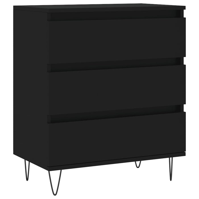 Credenza-Buffet-Armadio da cucina Nero 60x35x70 cm in Legno Multistrato 821332
