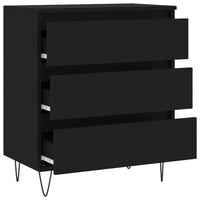 Credenza-Buffet-Armadio da cucina Nero 60x35x70 cm in Legno Multistrato 821332