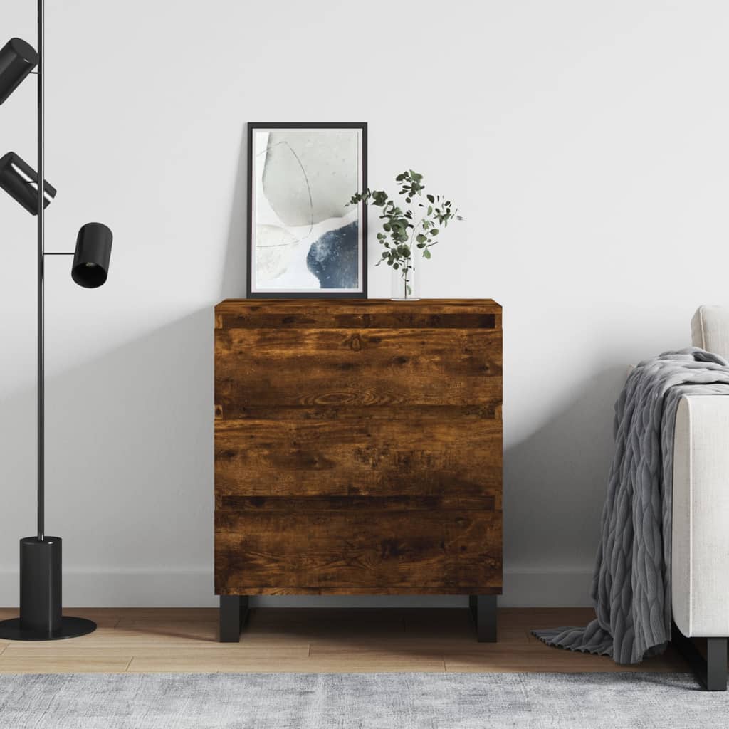 vidaXL Credenza Rovere Fumo 60x35x70 cm in Legno Multistrato