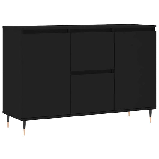 Credenza Nera 101,5x35x70 cm in Legno Multistrato 827197