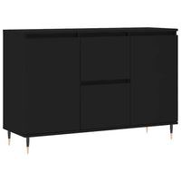 Credenza-Buffet-Armadio da cucina Nera 101,5x35x70 cm in Legno Multistrato