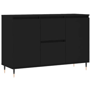 Credenza-Buffet-Armadio da cucina Nera 101,5x35x70 cm in Legno Multistrato