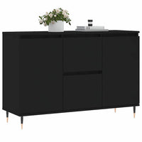 Credenza Nera 101,5x35x70 cm in Legno Multistrato 827197
