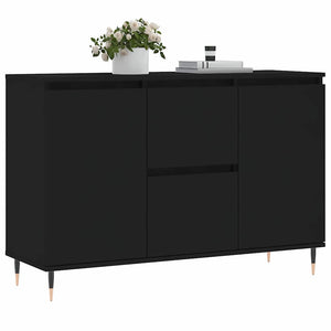 Credenza Nera 101,5x35x70 cm in Legno Multistrato 827197