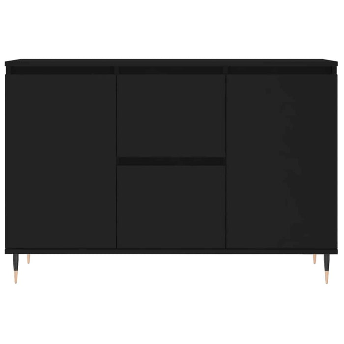 Credenza-Buffet-Armadio da cucina Nera 101,5x35x70 cm in Legno Multistrato
