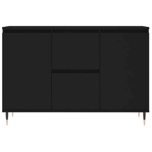 Credenza Nera 101,5x35x70 cm in Legno Multistrato 827197