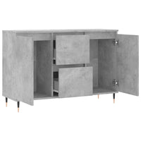 Credenza Grigio Cemento 101,5x35x70 cm in Legno Multistrato 827200