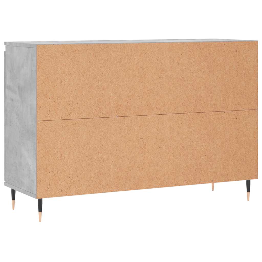 Credenza Grigio Cemento 101,5x35x70 cm in Legno Multistrato 827200