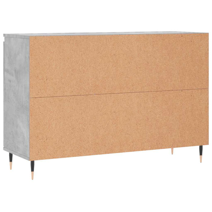 Credenza Grigio Cemento 101,5x35x70 cm in Legno Multistrato 827200