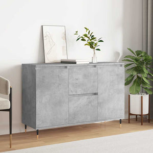 Credenza Grigio Cemento 101,5x35x70 cm in Legno Multistrato 827200