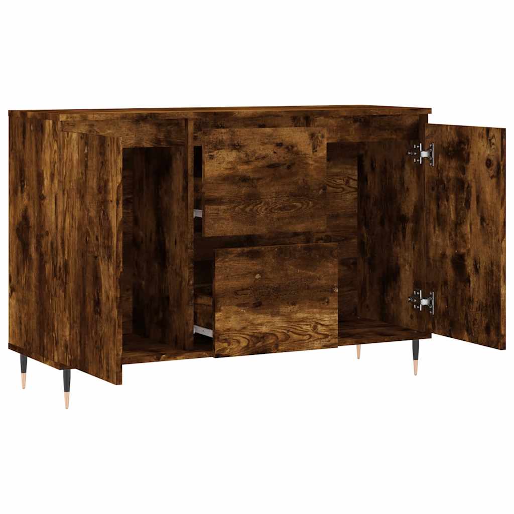 Credenza-Buffet-Armadio da cucina Rovere Fumo 101,5x35x70 cm in Legno Multistrato