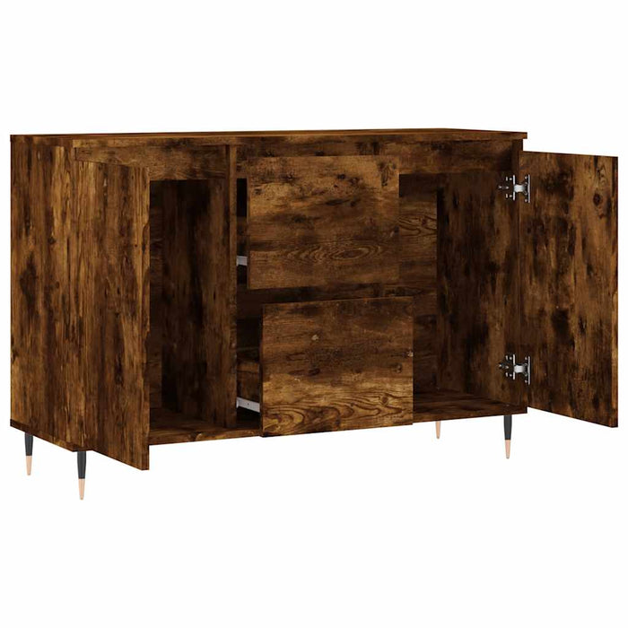 Credenza-Buffet-Armadio da cucina Rovere Fumo 101,5x35x70 cm in Legno Multistrato