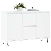 Credenza-Buffet-Armadio da cucina Bianca 101,5x35x70 cm in Legno Multistrato 441215