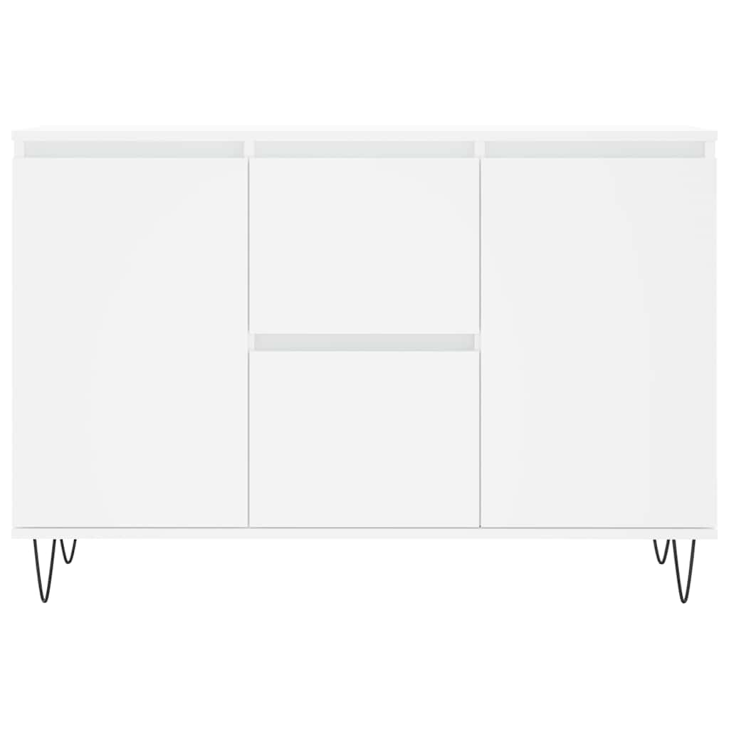 Credenza-Buffet-Armadio da cucina Bianca 101,5x35x70 cm in Legno Multistrato 441215