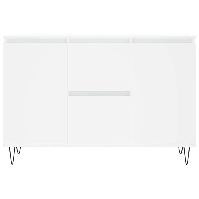 Credenza-Buffet-Armadio da cucina Bianca 101,5x35x70 cm in Legno Multistrato 441215