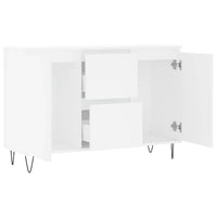 Credenza-Buffet-Armadio da cucina Bianca 101,5x35x70 cm in Legno Multistrato 441215