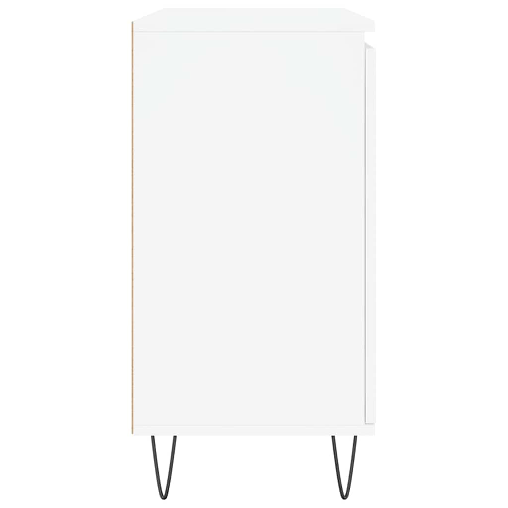 Credenza-Buffet-Armadio da cucina Bianca 101,5x35x70 cm in Legno Multistrato 441215