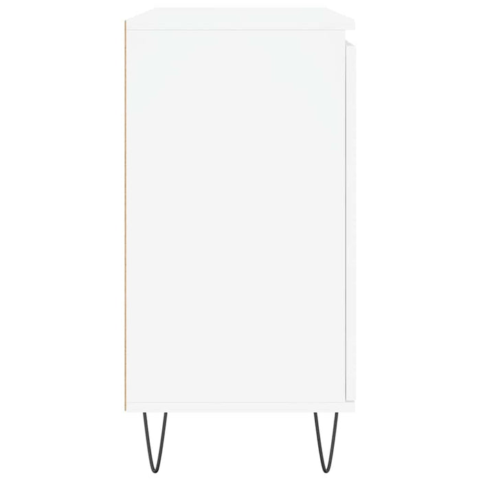 Credenza-Buffet-Armadio da cucina Bianca 101,5x35x70 cm in Legno Multistrato 441215