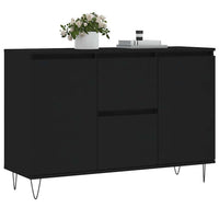 Credenza Nera 101,5x35x70 cm in Legno Multistrato 827205