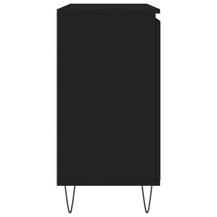 Credenza Nera 101,5x35x70 cm in Legno Multistrato 827205